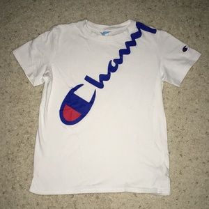 Champion Brand Casual  White Short-Sleeves Tee T-Shirt